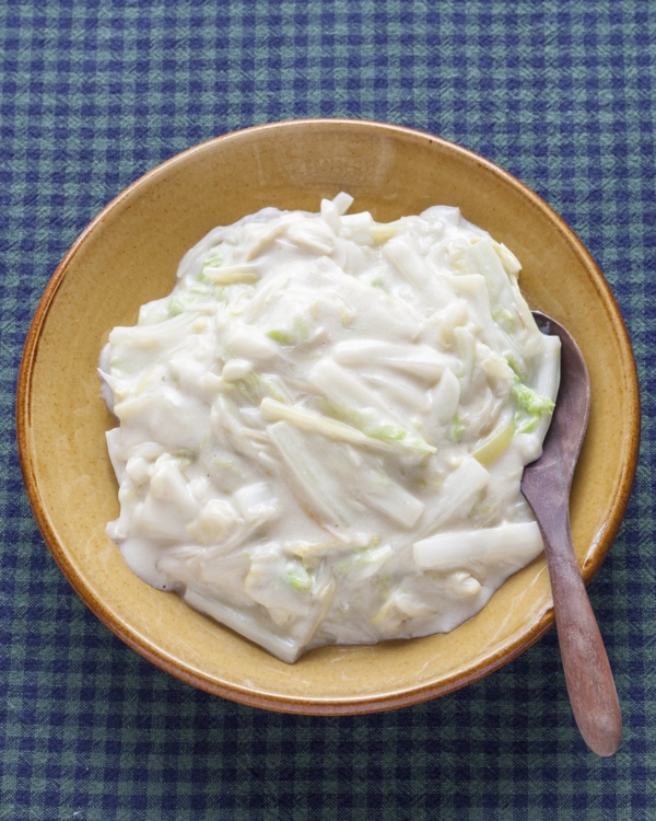 白菜とねぎの豆乳クリーム煮の画像